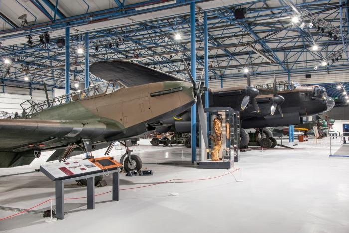 The introductory area of the Bomber Command exhibition at Hendon has on show one of the least successful RAF World War Two bombers, Fairey Battle I L5343, and the most illustrious, Avro Lancaster I W5868.