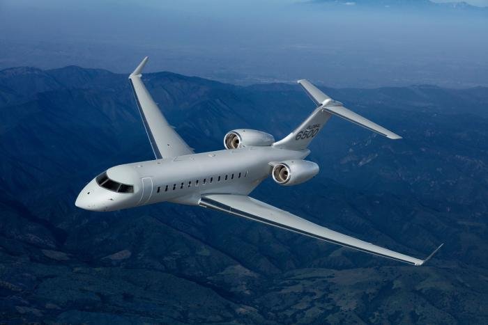A digital rendering of a Bombardier Global 6500 in flight. Both Canada and the Netherlands are reportedly interested in acquiring a militarised, maritime patrol-configured variant of the business jet in the near future.