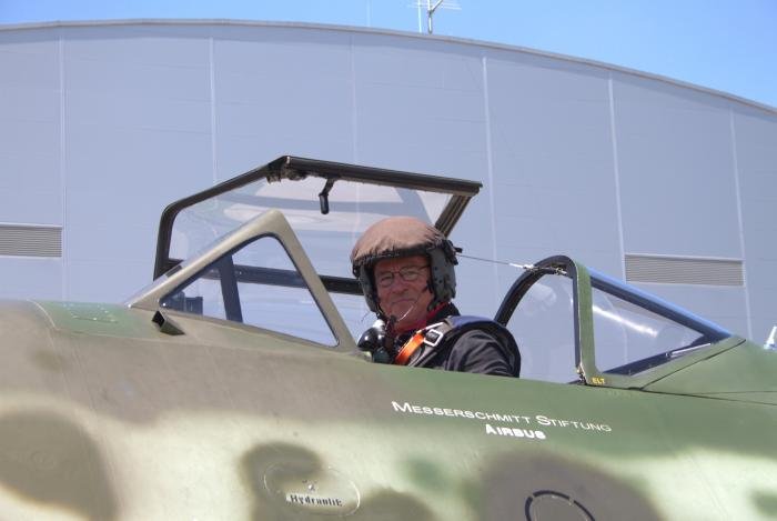 Senior Airbus experimental test pilot, Geri Krähenbühl, straps into D-IMTT prior to a practise air show routine on June 29