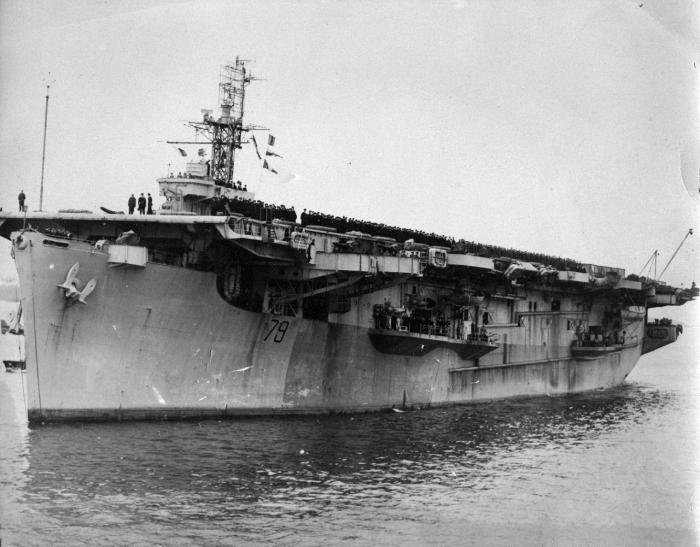 An archive image of USS Ommaney Bay