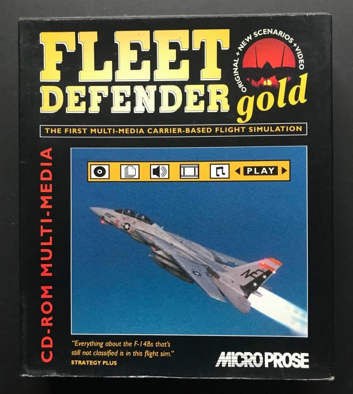 In 1994 MicroProse released Fleet Defender. Here we see the box-art for the Gold Edition.