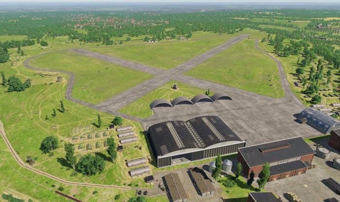 When developing the airfields, Google Maps was used to determine the exact location, as well as historical aerial photography.