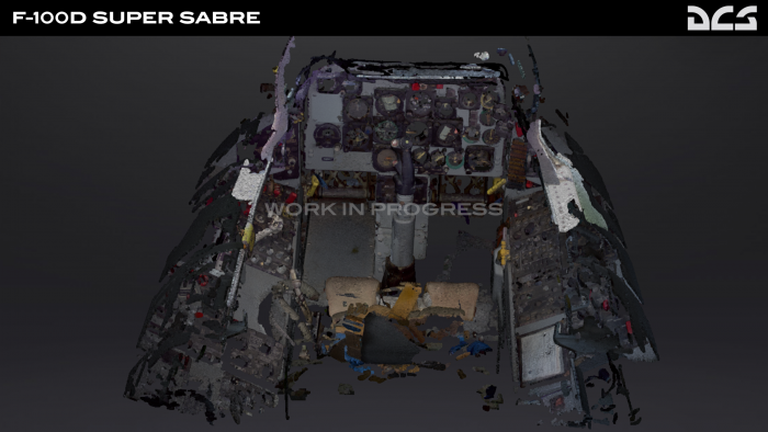 High-quality 3D scans will be used to recreate an authentic cockpit, although the texture work is still in the early stages, as this image demonstrates.