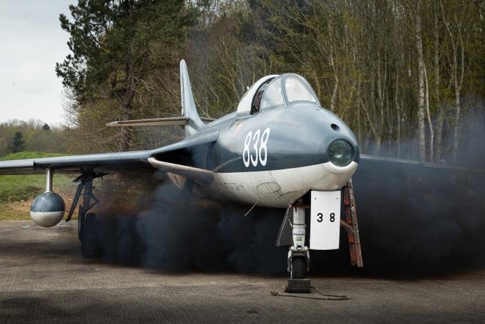 Hunter fires up in a dramatic cloud of smoke at Bruntingthorpe