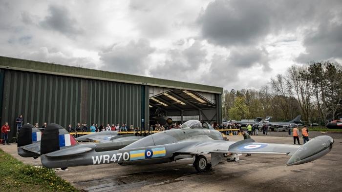De Havilland Venom WR470 on show at a previous Bruntingthorpe event