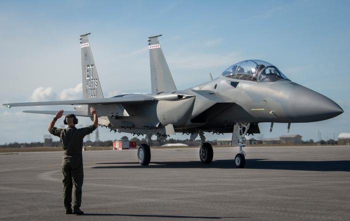 The USAF's first Boeing F-15EX (20-0001/ET) arrived at Eglin AFB, Florida, on March 11, 2021. This initial example of the multi-role fighter is being used in support of the type's combined developmental and operational test and evaluation campaign.