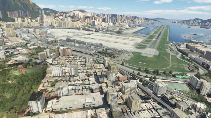 The hangar at Hong Kong Kai Tak Airport has been fixed.