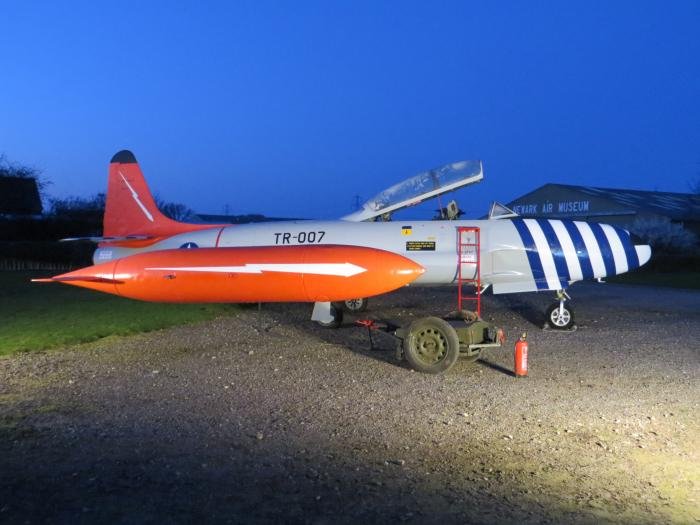 Newark Air Museum’s T-33 during a previous nightshoot