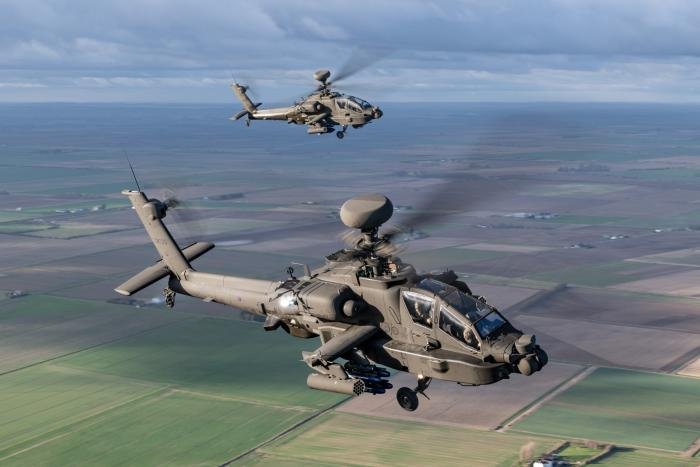 A deadly duo: British Apaches regularly operate in two-ship formations, employing a range of tactics against the enemy. Typically in Afghanistan one aircraft would engage targets while the second provided top cover.