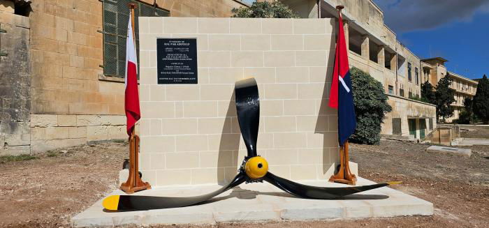 The new memorial at Hal Far, Malta