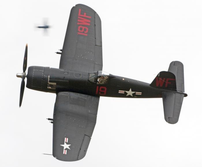 The Corsair being displayed at the 2011 Flying Legends show by Brian Smith.