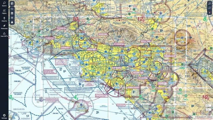 The FAA VFR charts offer a detailed overview of critical topographical features.