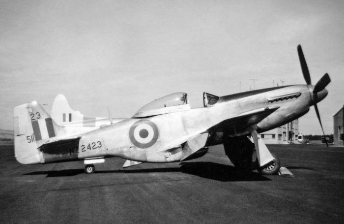 Same aeroplane, same place as today: NZ2423 on the line at Ohakea in the mid-1950s.