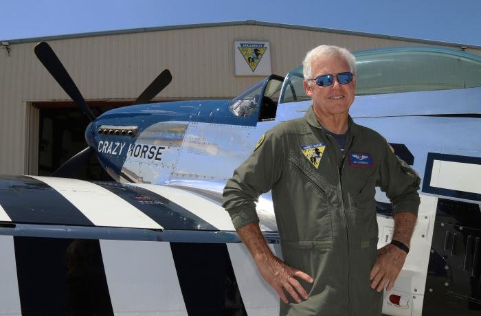 Lauderback has accumulated more experience on the P-51 Mustang than any other person in history, having logged more than 10,000 hours on type