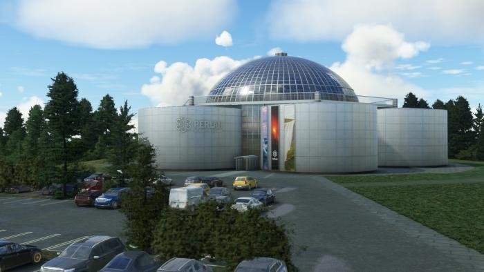 Perlan is a futuristic revolving glass-dome housing a fine dining restaurant.