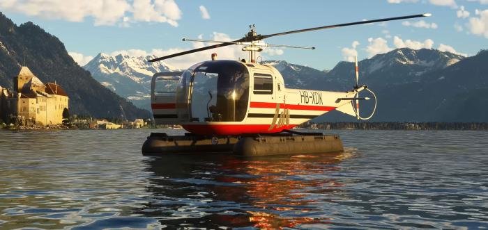 The Bell 47J includes two undercarriage types: conventional skids and floats.