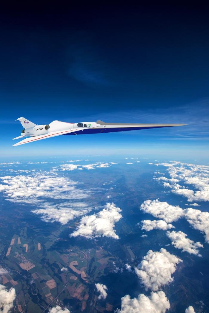 The NASA X-59 will fly over US communities to gather data on responses to quiet supersonic technology.