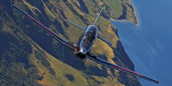 T-6C Texan II plane in flight [Textron Aviation]