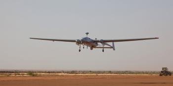 A Heron 1 UAV in Mali