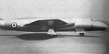 The dual-control Canberra T. Mk. 4 which is to be used for Operational Conversion. 