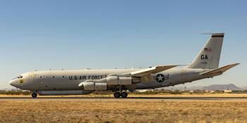 E-8C arriving at AMARG