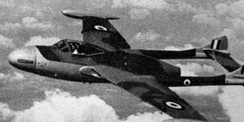 Externally similar to the Venom 2, except for its inset tailplane and symmetrical radome, the N.F.3 has powered ailerons of increased chord and many other refinements to improve both flying and servicing characteristics. 