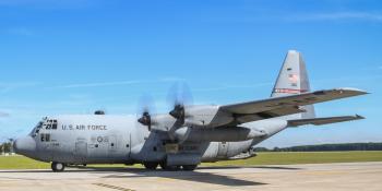 Final Ohio ANG C-130H departs