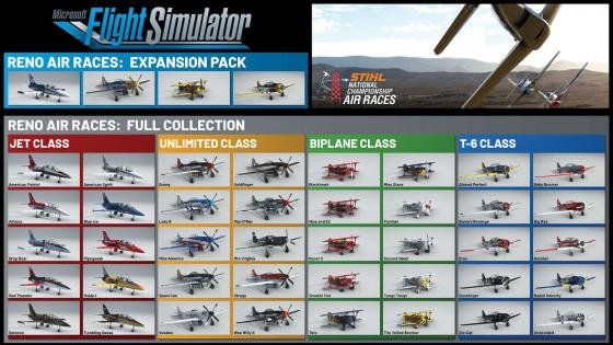Reno Air Races: Full Collection offers 40 officially licensed aircraft.